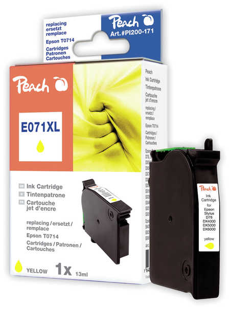 PEACH Epson Stylus E071, D78, yellow XL,T0714XL